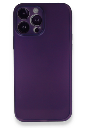 Newface iPhone 14 Pro Kılıf PP Ultra İnce Kapak - Mor resmi