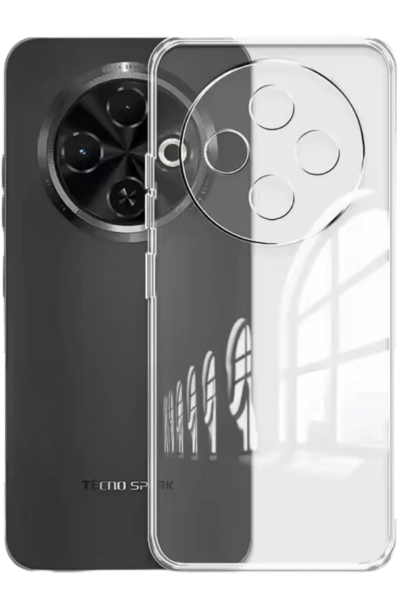 Newface Tecno Spark 30C Kılıf Lüx Şeffaf Silikon resmi