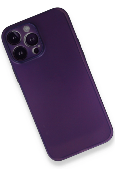 Newface iPhone 14 Pro Max Kılıf PP Ultra İnce Kapak - Mor resmi