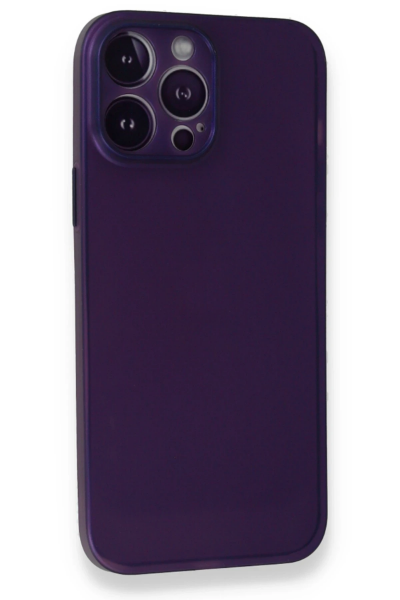 Newface iPhone 14 Pro Max Kılıf PP Ultra İnce Kapak - Mor resmi