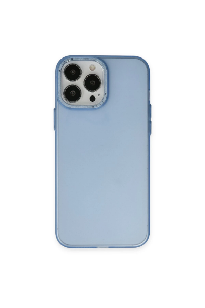 Newface iPhone 14 Pro Max Kılıf Modos Metal Kapak - Mavi resmi