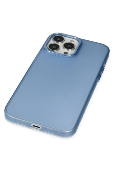 Newface iPhone 14 Pro Max Kılıf Modos Metal Kapak - Mavi resmi