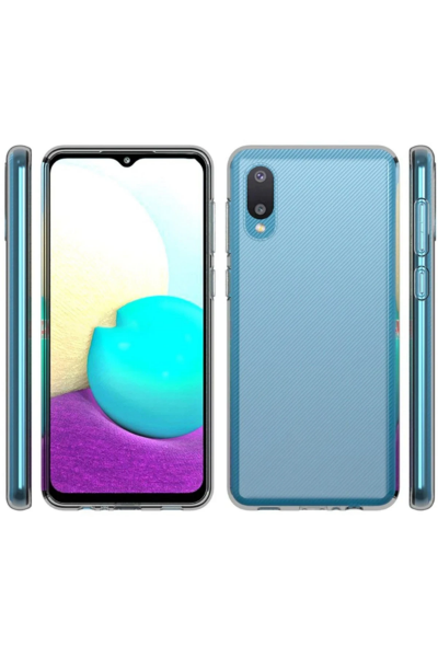 Newface Samsung Galaxy A02 Kılıf Lüx Şeffaf Silikon resmi