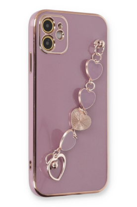 Newface iPhone 12 Kılıf Esila Silikon - Mor resmi