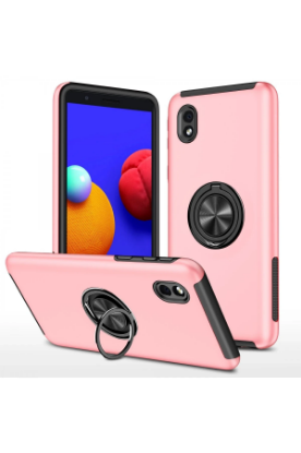 Newface Samsung Galaxy A01 Core Kılıf Elit Yüzüklü Kapak - Pembe resmi