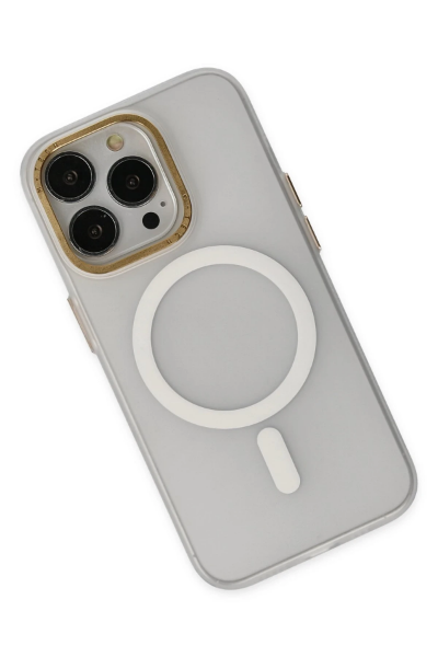 Newface iPhone 13 Pro Kılıf Lodos Magneticsafe Mat Kapak - Şeffaf resmi
