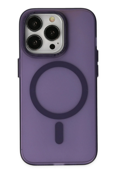 Newface iPhone 13 Pro Kılıf Lodos Magneticsafe Mat Kapak - Mor resmi