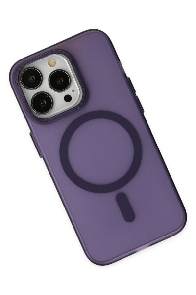 Newface iPhone 13 Pro Kılıf Lodos Magneticsafe Mat Kapak - Mor resmi