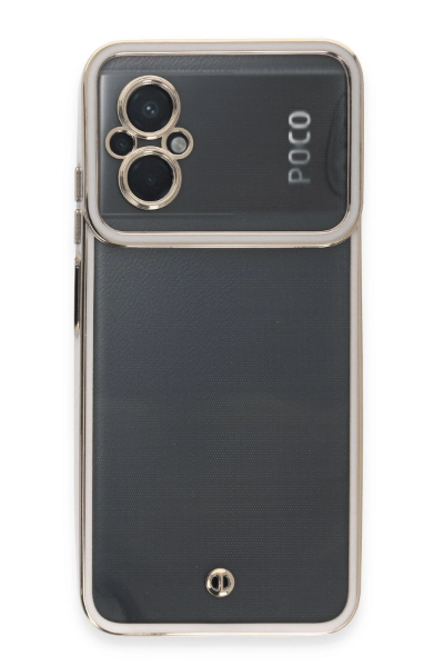 Newface Xiaomi Poco M5 Kılıf Liva Lens Silikon - Beyaz resmi