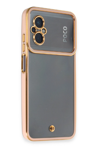Newface Xiaomi Poco M5 Kılıf Liva Lens Silikon - Rose resmi