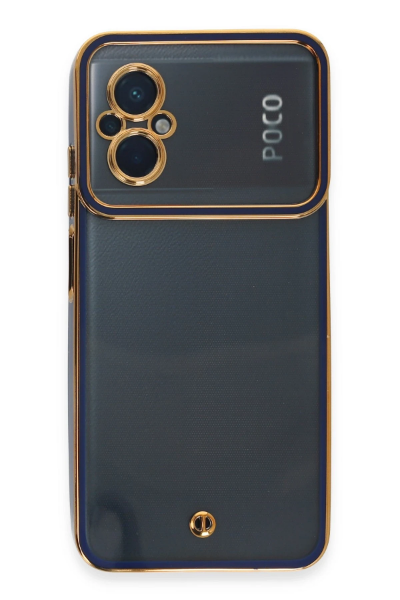Newface Xiaomi Poco M5 Kılıf Liva Lens Silikon - Mavi resmi