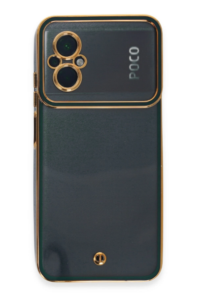 Newface Xiaomi Poco M5 Kılıf Liva Lens Silikon - Yeşil resmi