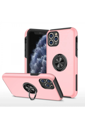 Newface iPhone 11 Pro Max Kılıf Elit Yüzüklü Kapak - Pembe resmi