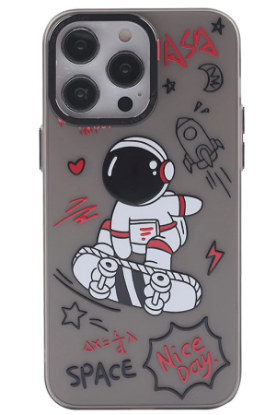 Newface iPhone 14 Pro Kılıf Prada Desenli Kapak - Prada Siyah - 1 resmi