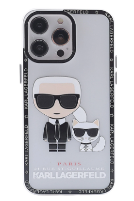 Newface iPhone 14 Pro Kılıf Prada Desenli Kapak - Prada Şeffaf - 1 resmi