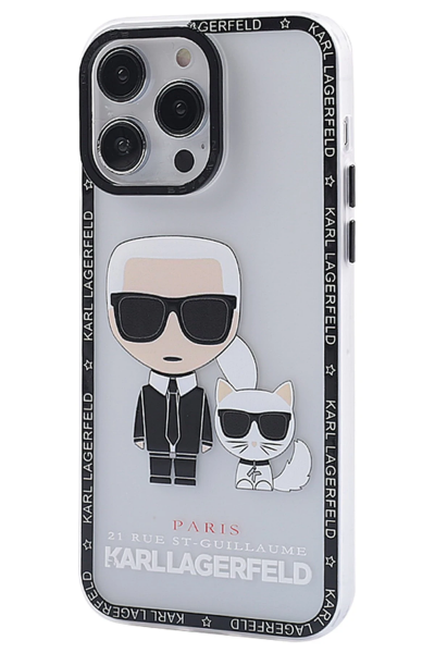 Newface iPhone 14 Pro Kılıf Prada Desenli Kapak - Prada Şeffaf - 1 resmi