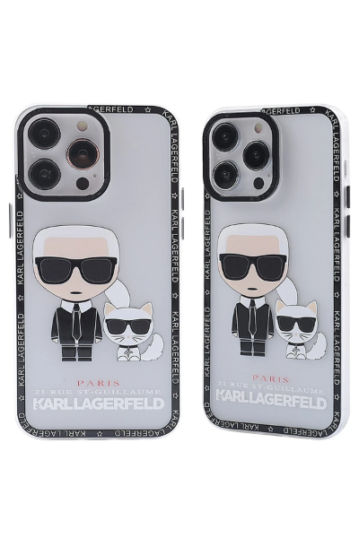 Newface iPhone 14 Pro Kılıf Prada Desenli Kapak - Prada Şeffaf - 1 resmi