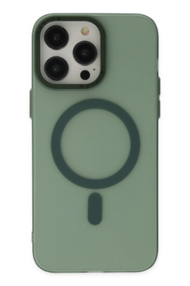 Newface iPhone 13 Pro Kılıf Lodos Magneticsafe Mat Kapak - Köknar Yeşili resmi