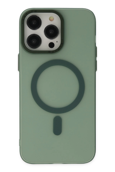 Newface iPhone 14 Pro Kılıf Lodos Magneticsafe Mat Kapak - Köknar Yeşili resmi