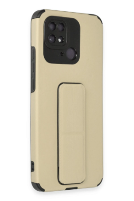Newface Xiaomi Redmi 10C Kılıf Mega Standlı Silikon - Gold resmi