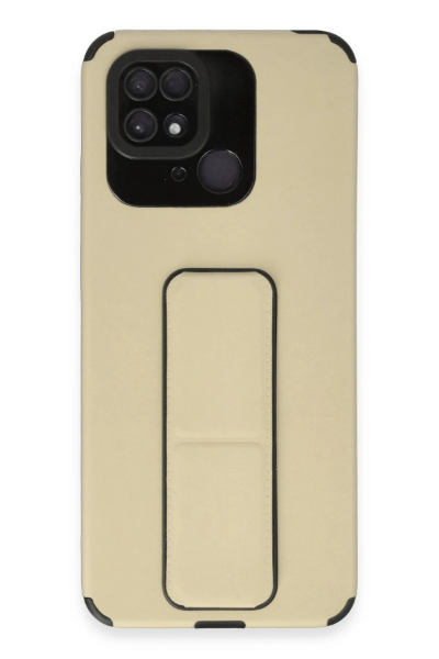 Newface Xiaomi Redmi 10C Kılıf Mega Standlı Silikon - Gold resmi