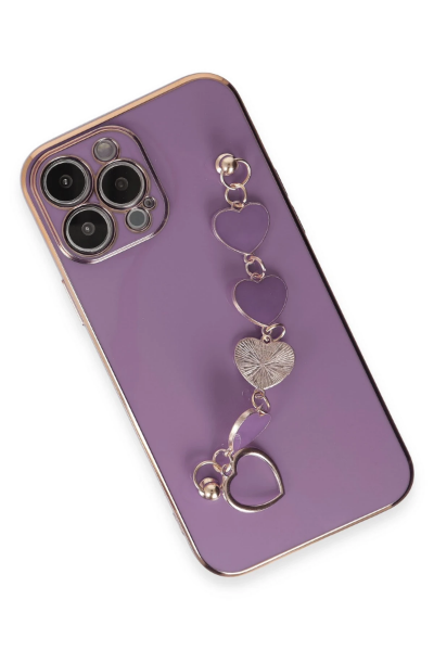 Newface iPhone 13 Pro Kılıf Esila Silikon - Mor resmi