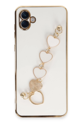 Newface Samsung Galaxy A04E Kılıf Esila Silikon - Beyaz resmi