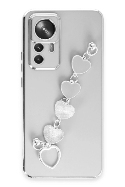 Newface Xiaomi Mi 12T Pro Kılıf Esila Silikon - Beyaz resmi