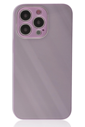 Newface iPhone 13 Pro Kılıf Glass Kapak - Mor resmi