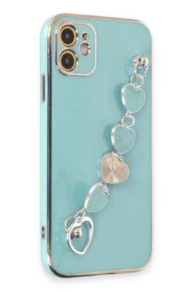 Newface iPhone 12 Kılıf Esila Silikon - Su Yeşili resmi