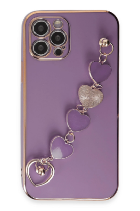 Newface iPhone 12 Pro Max Kılıf Esila Silikon - Mor resmi