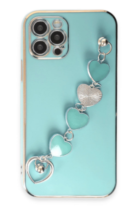 Newface iPhone 12 Pro Max Kılıf Esila Silikon - Su Yeşili resmi