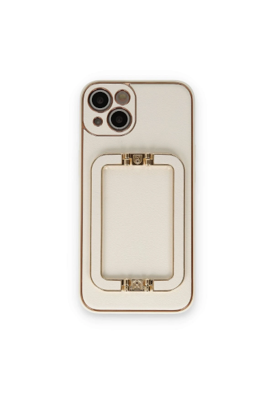 Newface iPhone 14 Kılıf Coco Elit Kapak - Beyaz resmi