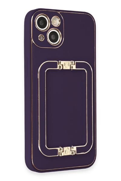 Newface iPhone 14 Kılıf Coco Elit Kapak - Derin Mor resmi
