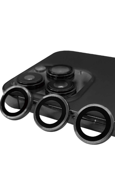 Newface iPhone 15 Pro Max Raze Metal Kamera Lens - Titan Gri resmi
