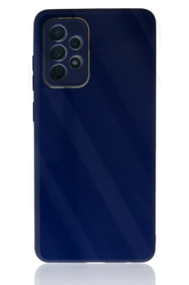 Newface Samsung Galaxy A53 5G Kılıf Glass Kapak - Lacivert resmi