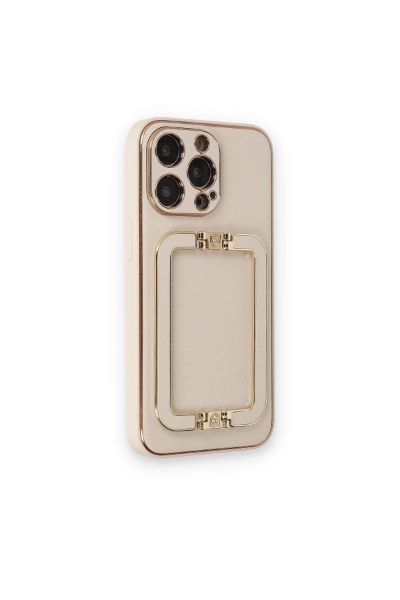 Newface iPhone 14 Pro Max Kılıf Coco Elit Kapak - Gold resmi