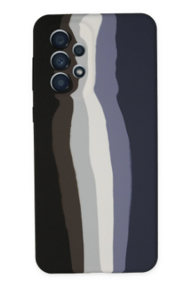 Newface Samsung Galaxy A53 5G Kılıf Ebruli Lansman Silikon - Siyah-Lacivert resmi