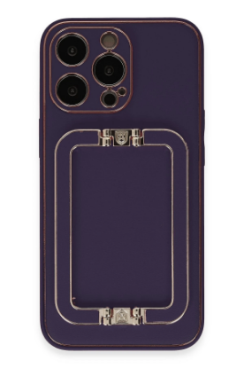 Newface iPhone 13 Pro Max Kılıf Coco Elit Kapak - Derin Mor resmi