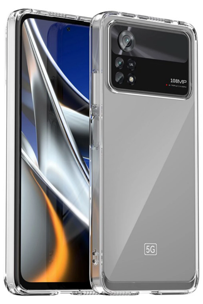 Newface Xiaomi Poco X4 Pro 5G Kılıf Lüx Şeffaf Silikon resmi