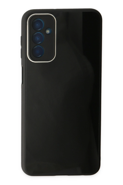 Newface Samsung Galaxy M23 Kılıf Glass Kapak - Siyah resmi