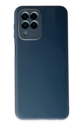 Newface Samsung Galaxy M33 Kılıf Glass Kapak - Mavi resmi