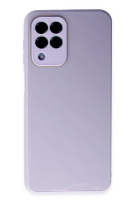 Newface Samsung Galaxy M33 Kılıf Glass Kapak - Lila resmi