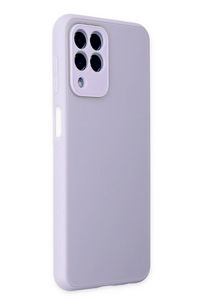 Newface Samsung Galaxy M33 Kılıf Glass Kapak - Lila resmi