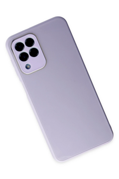 Newface Samsung Galaxy M33 Kılıf Glass Kapak - Lila resmi