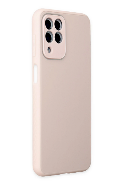 Newface Samsung Galaxy M33 Kılıf Glass Kapak - Pembe resmi