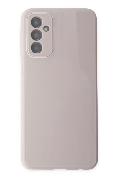 Newface Samsung Galaxy M23 Kılıf Glass Kapak - Pembe resmi