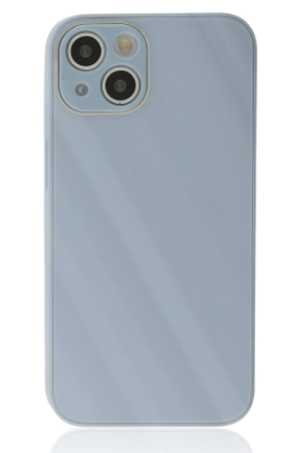 Newface iPhone 14 Plus Kılıf Glass Kapak - Sky Blue resmi