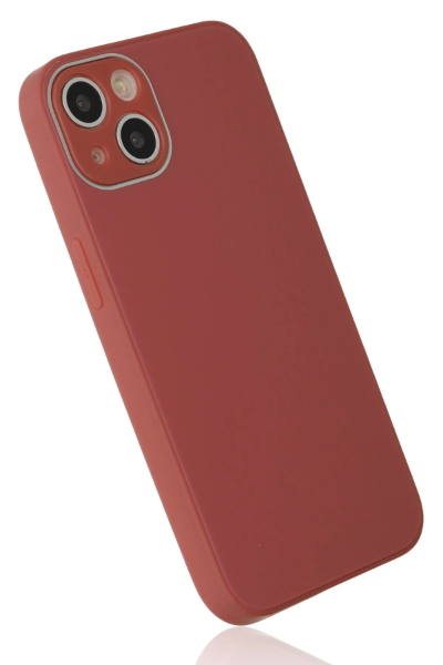 Newface iPhone 14 Plus Kılıf Glass Kapak - Bordo resmi