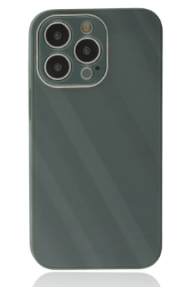 Newface iPhone 14 Pro Max Kılıf Glass Kapak - Koyu Yeşil resmi
